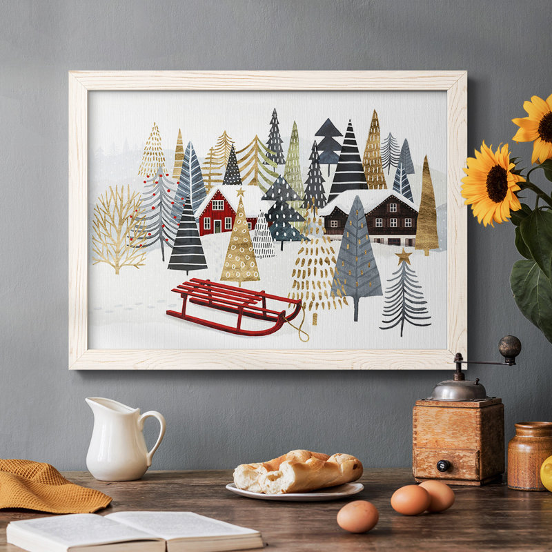Collection de chalet de Noël A, Blanc, H 28 po x l 42 po x P 1,5 po