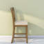 Ensemble de 4 chaises de salle à manger robustes, dossier en bois de chêne, cuisine de ferme