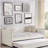 Daybed with Trundle Upholstered Tufted Sofa Bed, Twin Size, Boucle Fabric, Beige (83"x43"x29.5")-669795032