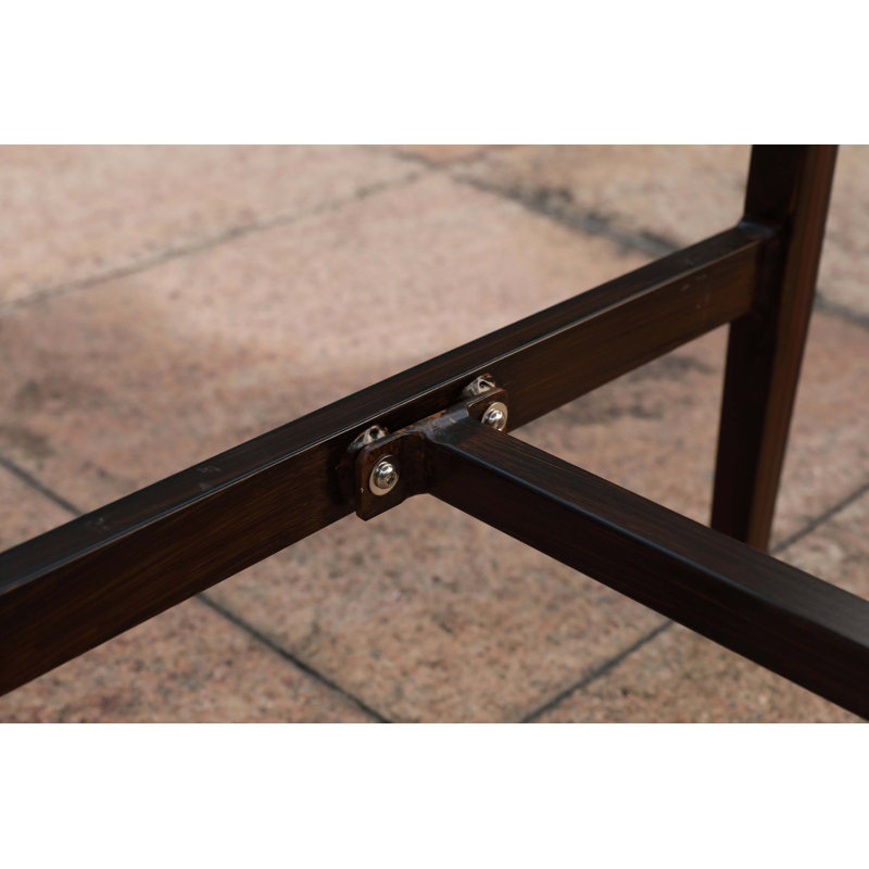 Tabourets de bar modernes en osier avec coussin ergonomique pour l'intérieur et l'extérieur, Beige; noyer