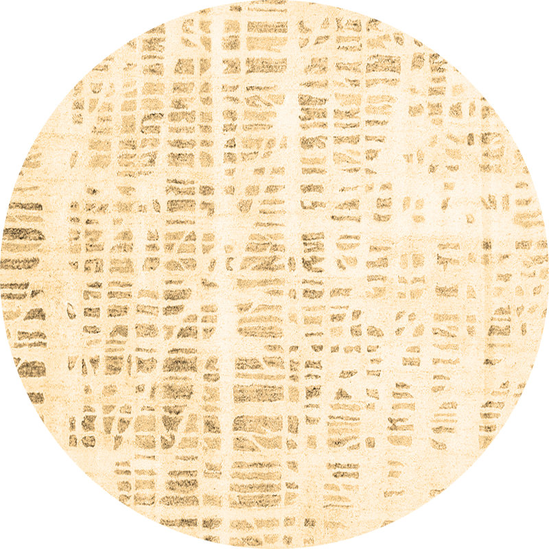 Washable Abstract Indoor Rug, Round 6'