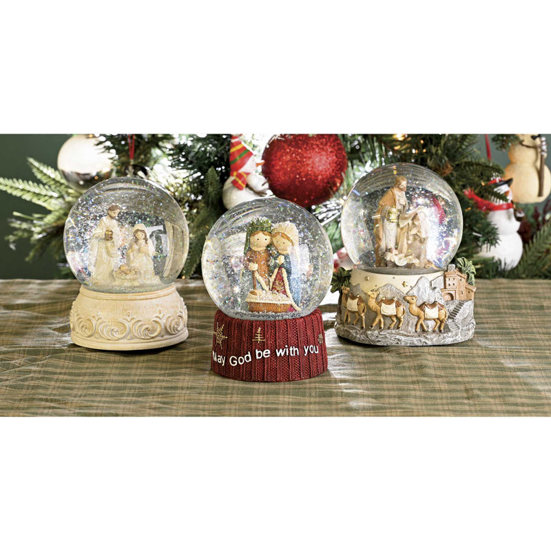 Waterglobe Musical Jesus Loves Me White