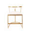 Fauteuil Cavendish 18,5 x 19,5 x 27 po, or vieilli