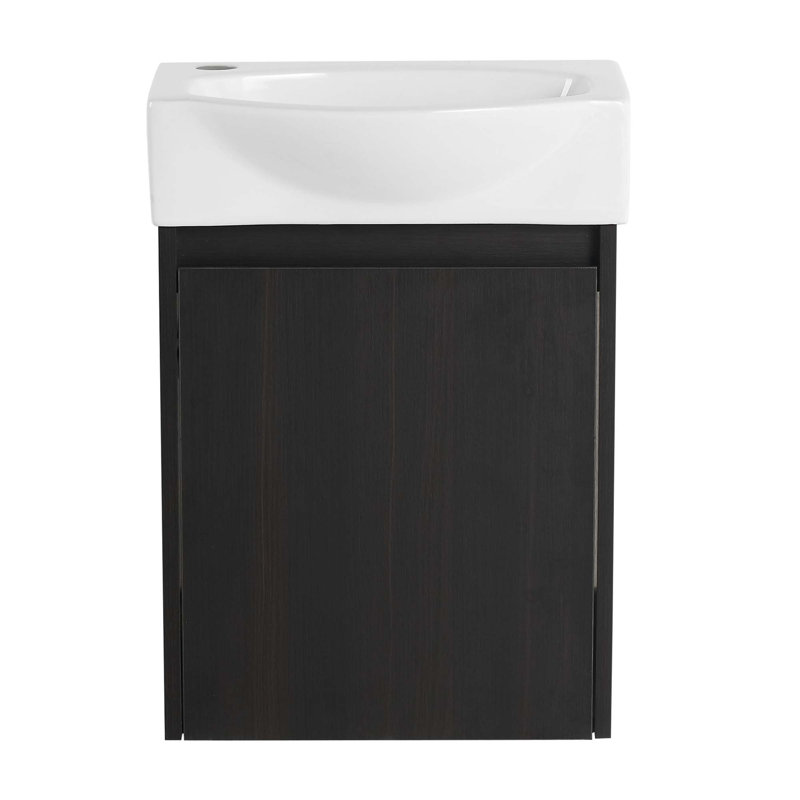 Petit meuble-lavabo moderne avec lavabo Modern, Noir, noir, noir, noir