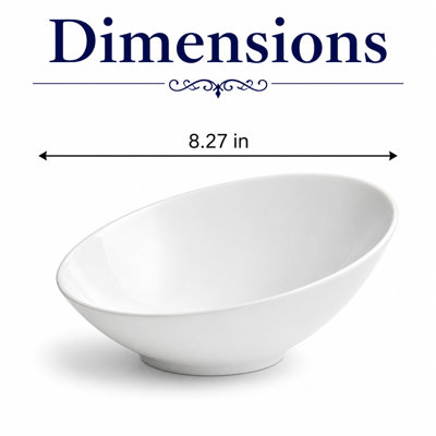 Premium Porcelain Prime Non Stackable Angular Bowl | Ivory | Microwave & Dishwasher Safe