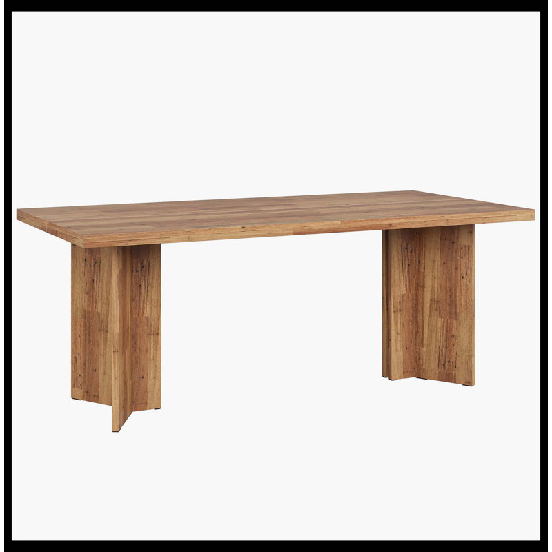 Table de salle à manger 63 ", table de cuisine de ferme avec grand plateau pour 4-6, Noyer brun