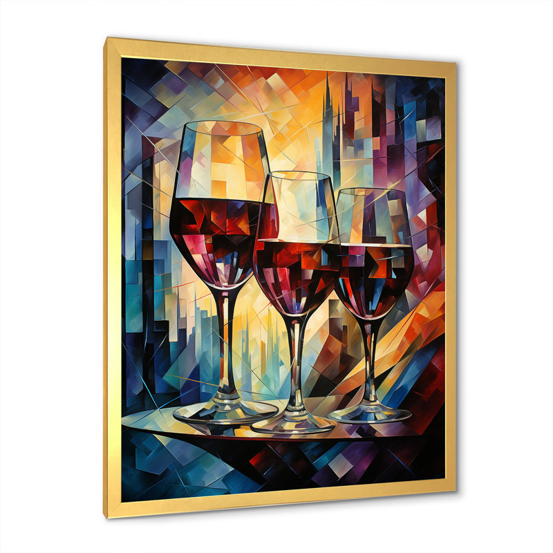 Toast Reflections - Impression, Cadre doré simple, H 32 po x l 24 po x P 1 po