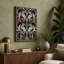 Mirrored Herons in Pattern Art Deco - Wrapped Canvas-1834258226-1834258232
