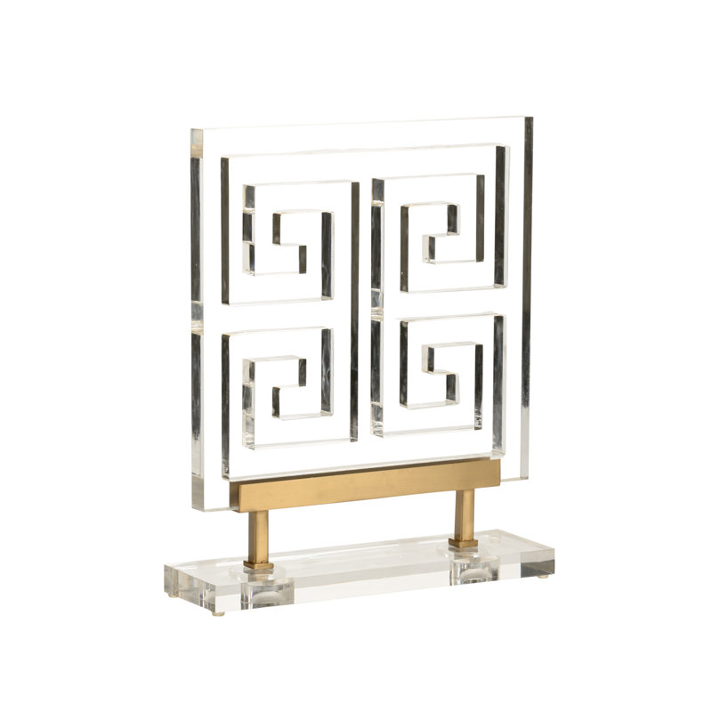 Greek Key Accent Sculpture