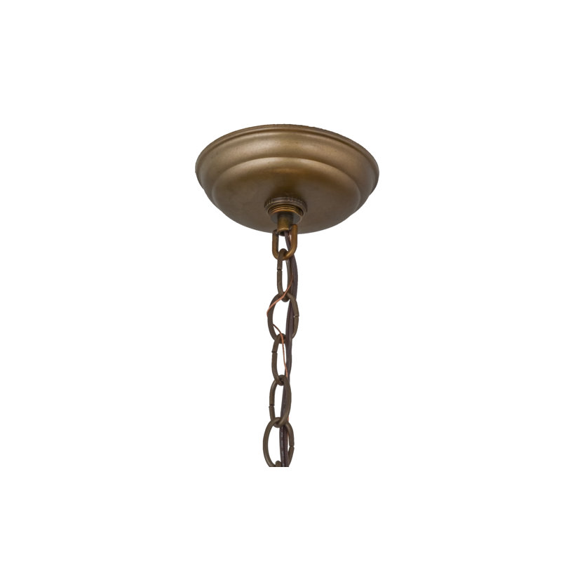 Rustic Lodge 4 - Light Glass Chandelier, Silver, Antique Copper, 35" H x 22" W x 22" D