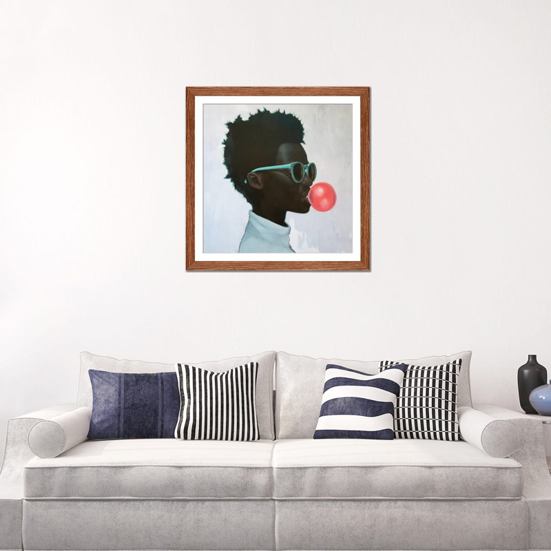 " How Far Is A Light Year? " by Alexander Grahovsky, Framed Print with Mat, 24" H x 24" W, Gold