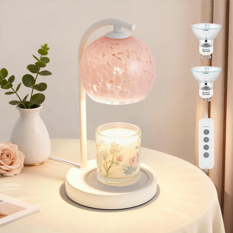 Lampe de bougie, 2 ampoules, (rose)