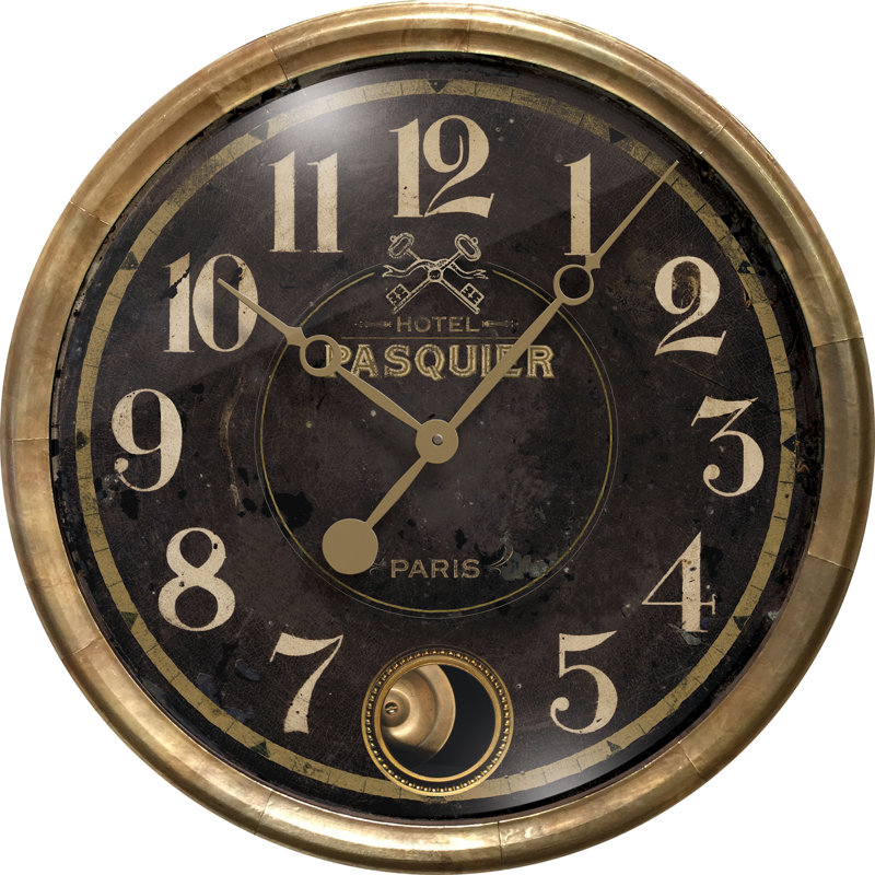 Faron Metal Wall Clock, Black