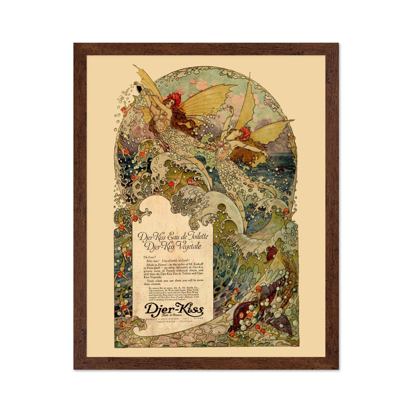 Fée de plage, Affiche, H 11 po x l 14 po, Encadrement brun