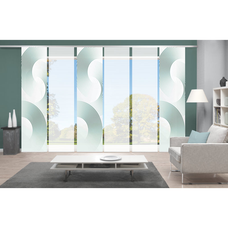 Semi Sheer Sliding Panel, Petrol