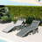 Folding Outdoor Lounge Chair Set of 2, Side Pocket, Grey-1994937254