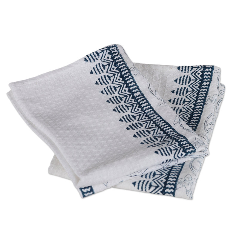  Handmade Garden Delight Cotton Dish Towels (Pair)