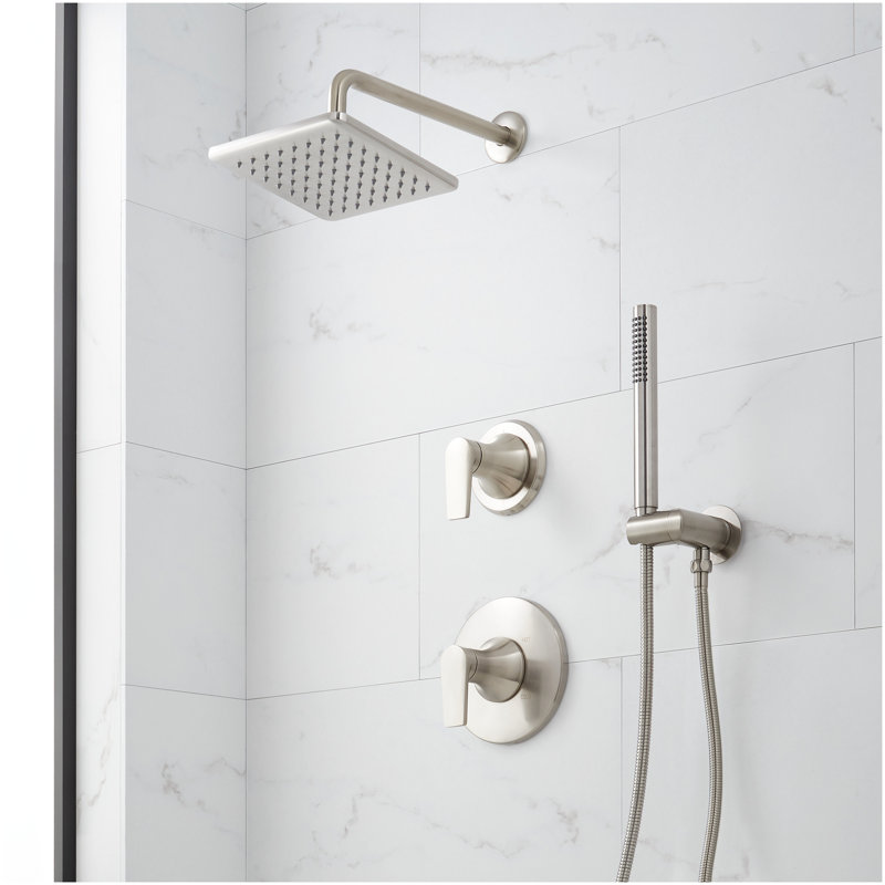 Berwyn Pressure Balance Shower System with Hand Shower - Brushed Nickel, Brushed Nickel