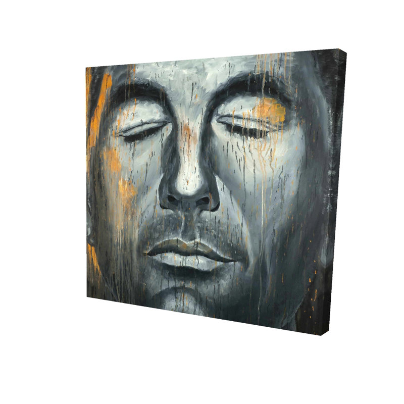 Portrait abstrait homme sur toile | Art moderne de décoration intérieure