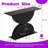 Console Table - Double Semi-Circle LED-Accented Hammered Texture Solid Wood