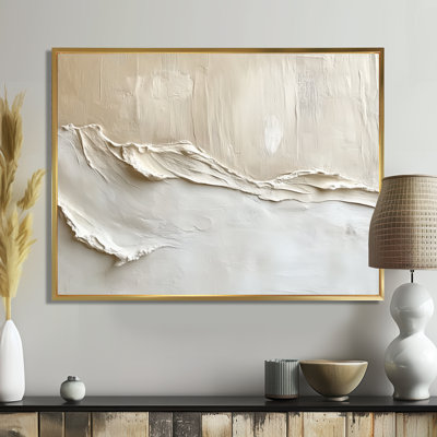 Soft Plaster Layers I - Ivory Contemporary Canvas Print