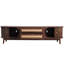 170cm TV Stand For TVs up to 75", Mid-Century Modern TV Cabinet With Rattan Drawers & Tambour Doors, Walnut Finish