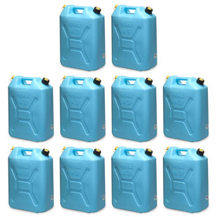 Scepter 5 Gal Military Style Water Can Container with Reversible Spout, 10 Pack (Set of 10)