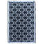 Tapis noir / bleu tissé à la main Jorge