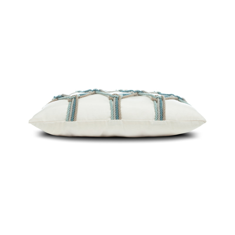 Lagoon Lumbar Indoor/Outdoor Pillow Cover & Insert, Aqua, Rectangular 12" x 20"