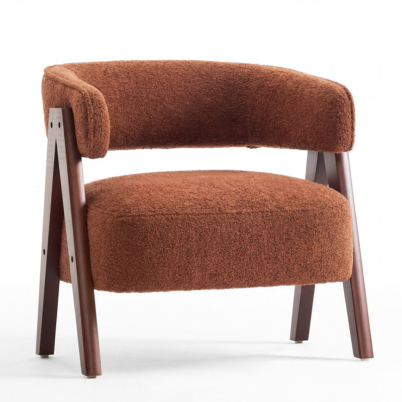 Fauteuil à oreilles Jaytin, Orange brûlé