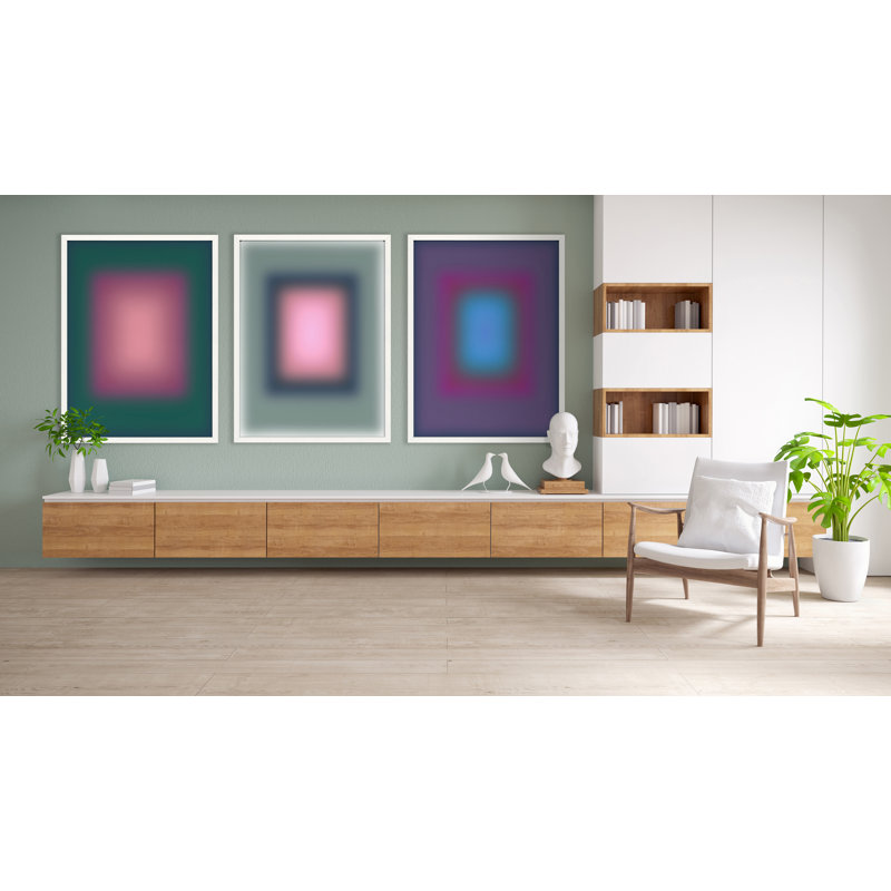 Blur 4 Print by Renee Stramel, 45" H x 34" W x 1.88" D, Maple