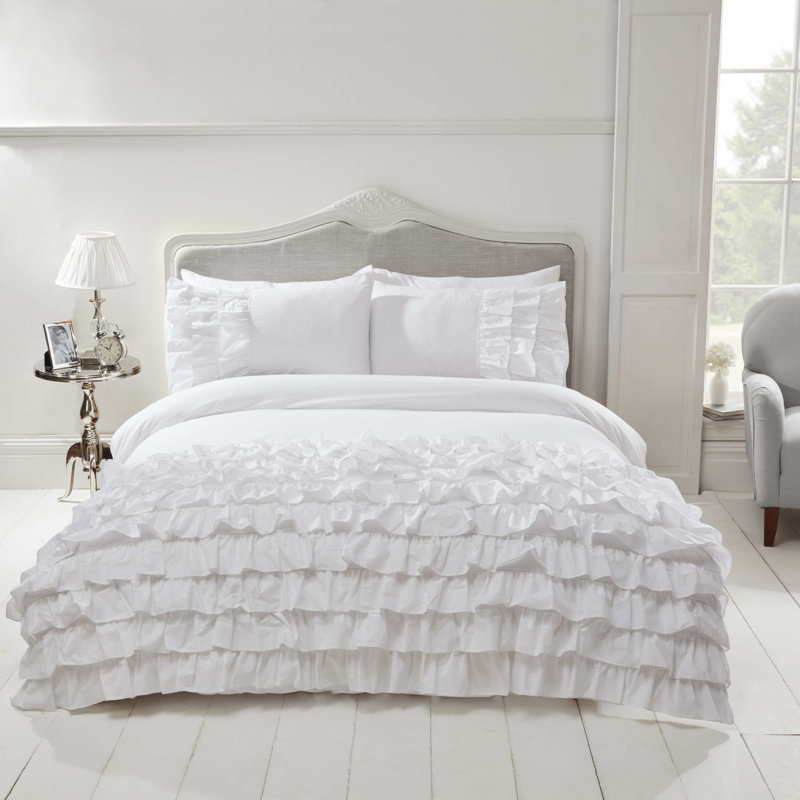 Acuff Cotton Blend No Pattern Duvet Cover with Pillowcases, Single Duvet Cover + 1 Standard Pillowcase, Grey