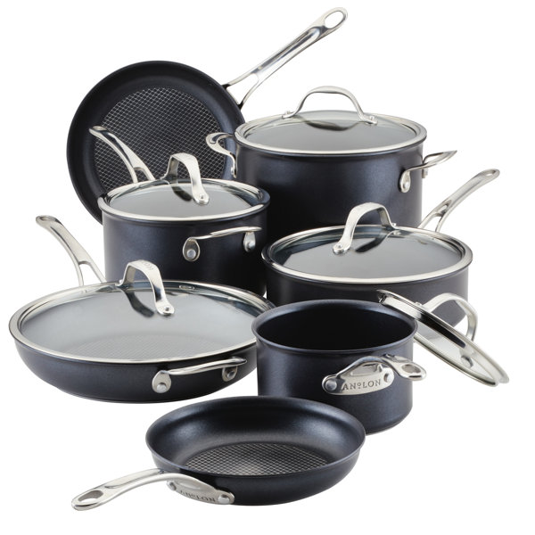 Anolon X Hybrid Nonstick Cookware Induction Pots and Pans Set, 10 Piece &  Reviews