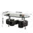 Patrizi Oval Glass Top Coffee Table-1826070931