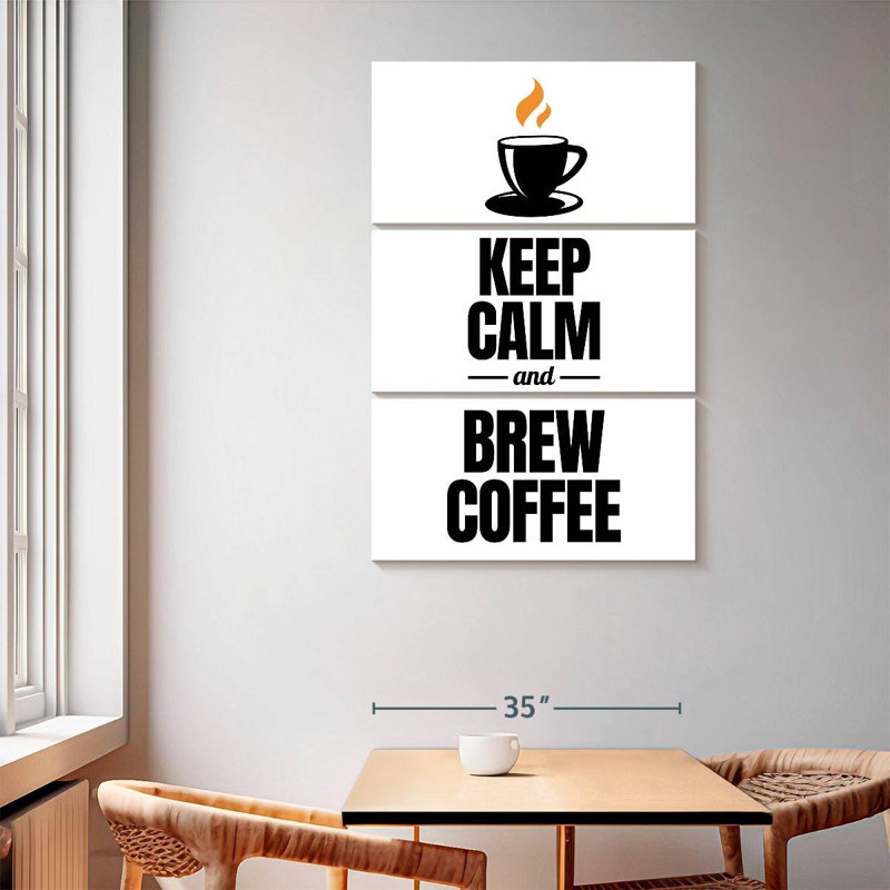 Tergel Coffee Quote, 65" H x 42" W