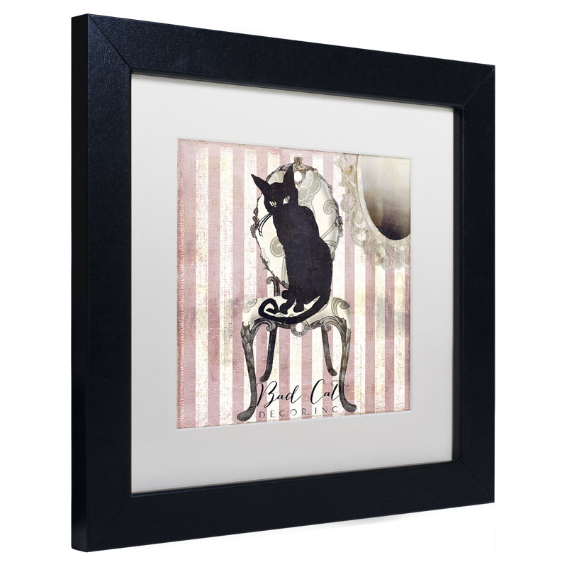 «Jadaya Bad Cat I», impression encadrée, H 11 po x l 14 po x P 0,5 po, Blanc