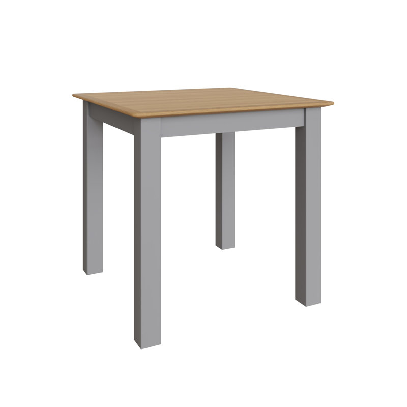 Daris 80cm Square Dining Table. Solid Oak., Grey