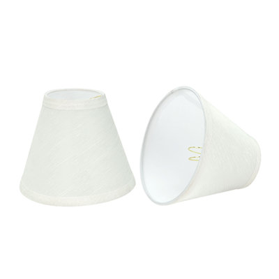 Abat-jour empire en tissu gaze (attache) blanc