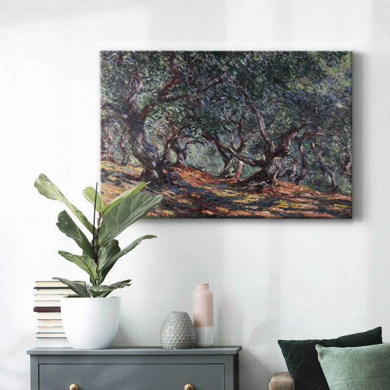 Olive Trees in Bordviera, 1884, toile tendue avec châssis, H 12 po x l 18 po