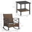 Ensemble de chaises berçantes de patio avec chaises berçantes et table basse à 2 niveaux pour le jardin, le porche et la cour