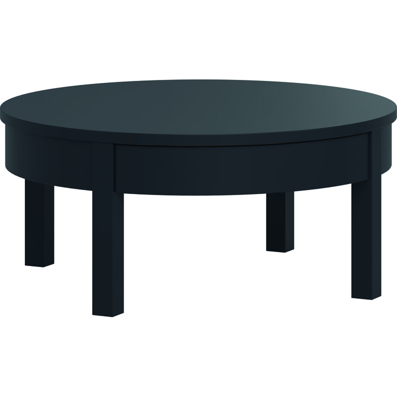 Shinde Wheel Coffee Table with Storage, Black
