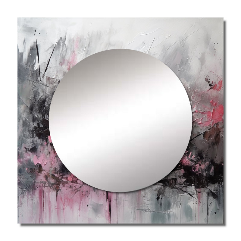 Elverda - Modern Geometric Large Square Mirror Wall Decor For Bedroom, 29" x 29"