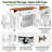 60.32"W Kitchen Island Cart with with Drop-Leaf Tabletop, Two Large Storage Cabinet,Drawers, Locking Wheels,USB-A/USB-C,& 2 AC outlet