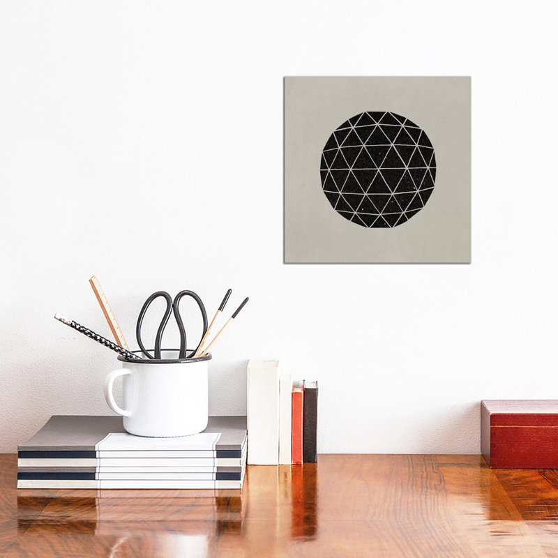 Dark Geodesic by Terry Fan - Gallery-Wrapped Canvas Giclée on Canvas, 30.48 cm H x 30.48 cm W, Canvas