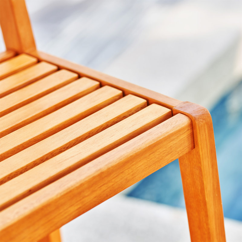Carlton Honey Patio Wood Counter-Height Bar Chair