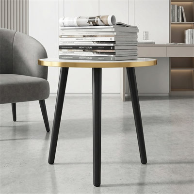 Solid Wood Tabletop Single-Seater Coffee Table, White