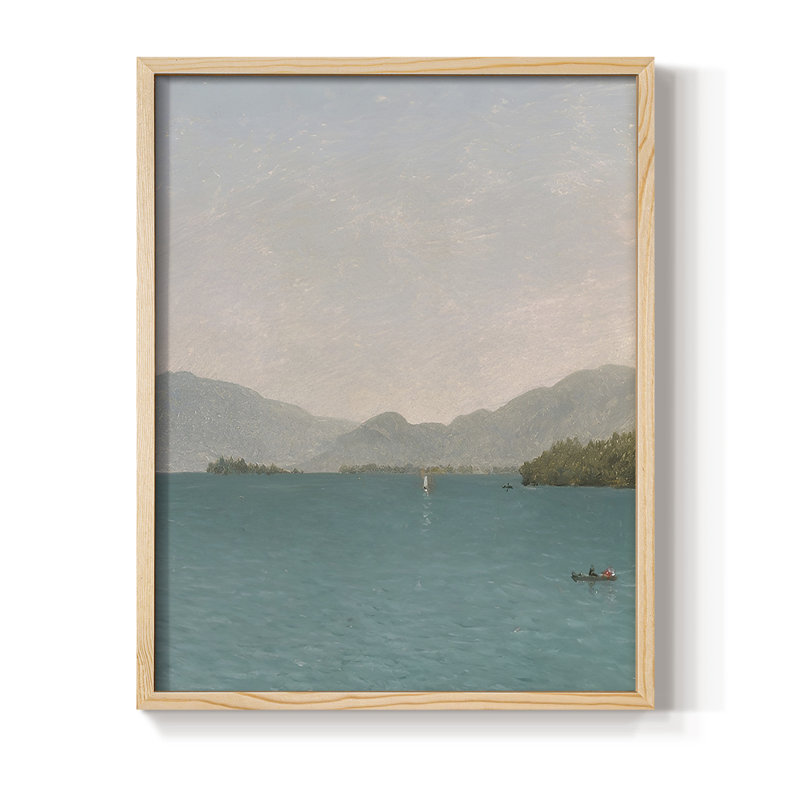 Impression encadrée vintage nautique VI - bois massif, H 30 po x l 24 po, Naturel