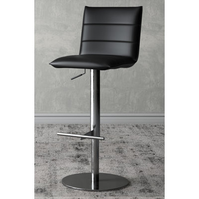 Zahra Swivel Upholstered Adjustable Height Counter Stool with Metal Frame