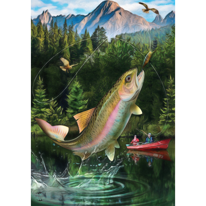 Drapeau de jardin Gone Fishing