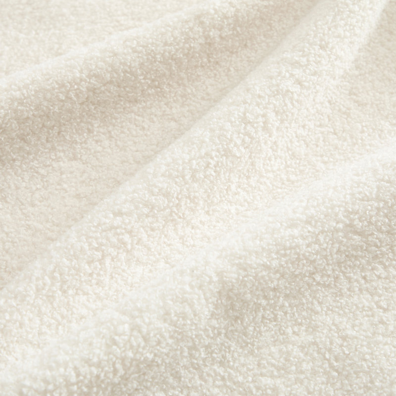 Canapé-lit en tissu Teddy, Ourson blanc et beige, L 68,5 po